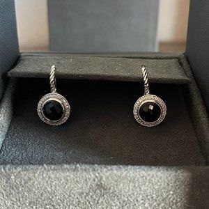 David Yurman Color Classics Drop Earrings with Black Onyx and Diamonds